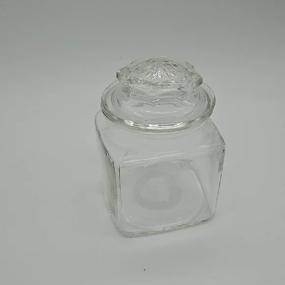 Clear Glass Storage Jar with Lid