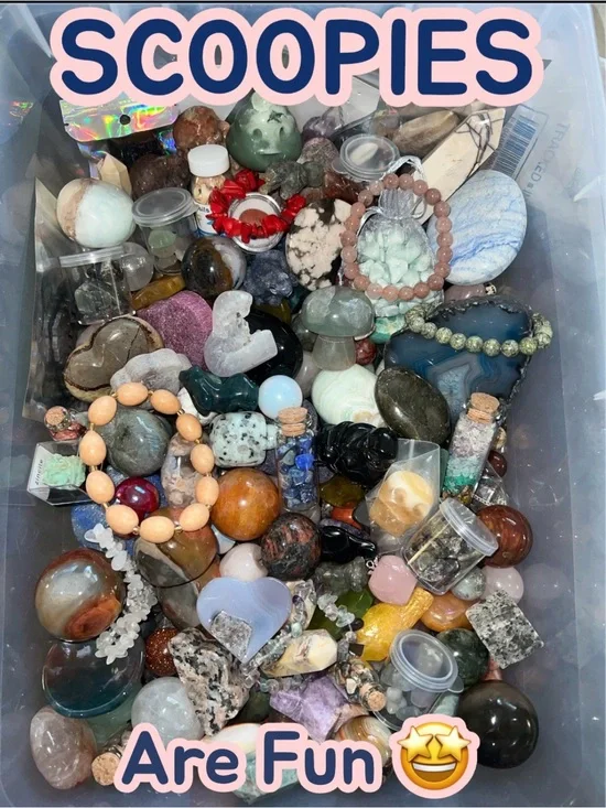 Huge Mystery Crystal Gemstone At Least 1Lb Scoop NWOT