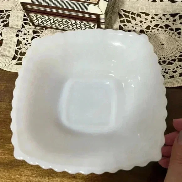 Vintage milk glass candy dish