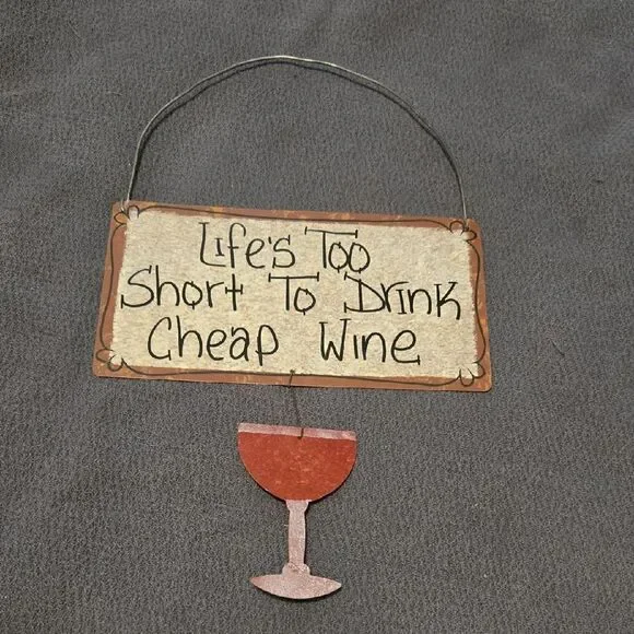 Rustic Wine Quote Wall Sign