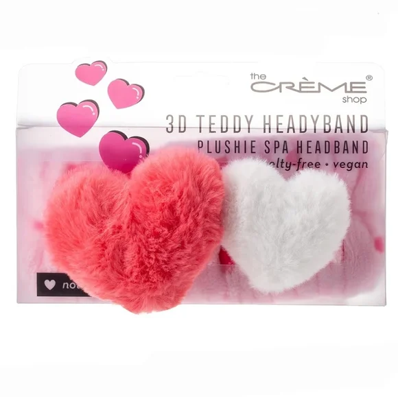 The Creme Shop 3D Teddy Headyband‎ Plushie Spa Headband 
