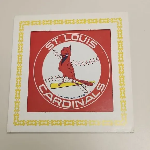 Vintage St. Louis Cardinals Fair Carnival Glass Prize Wall Hanging