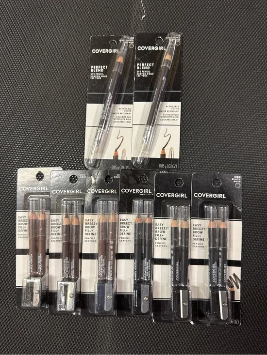 CoverGirl Makeup Lot 8 Pc Brow Fill + Define Pencils & Eye Pencils New