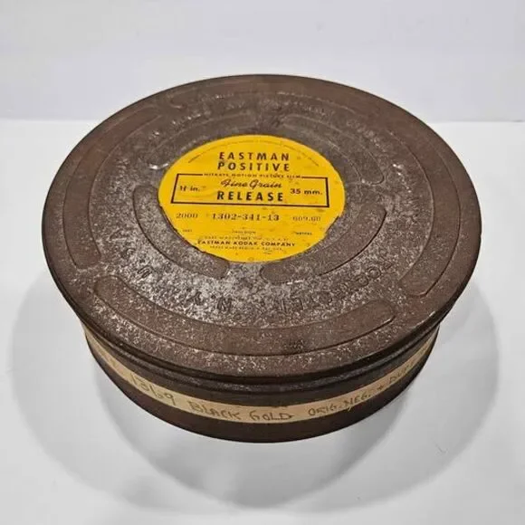 Vintage Eastman 35mm Film Can  Storage Tin. Old and Rusted