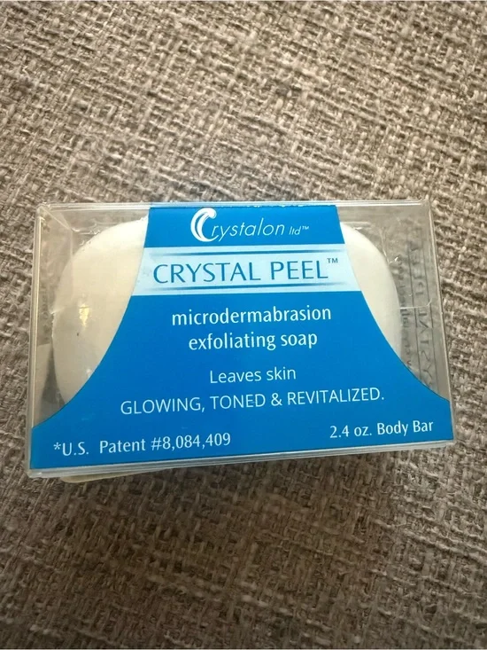 NEW Crystalon Crystal Peel Microdermabrasion Exfoliating Body Soap Bar 2.4 oz