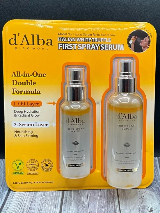 D alba piedmont Italian white truffle first spray serum double pack sealed