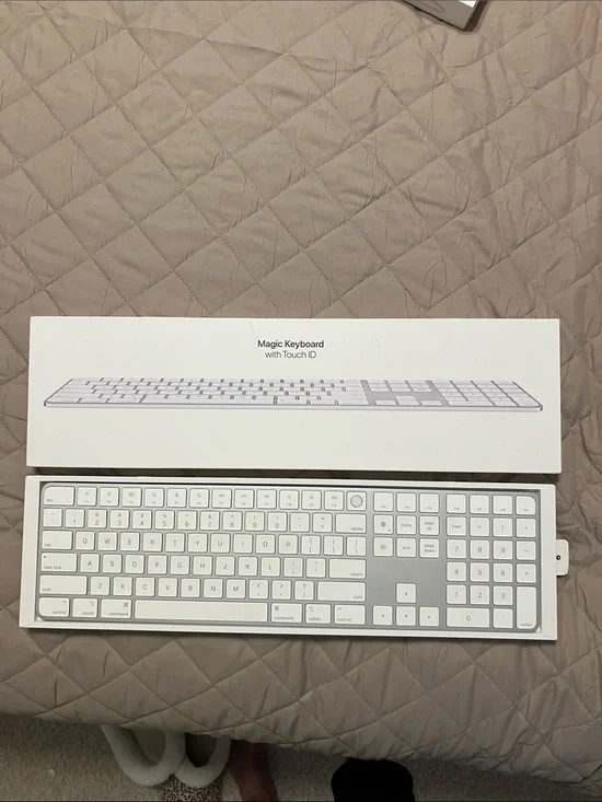 Apple Magic Keyboard with Touch ID - Silver and White Numeric Keypad