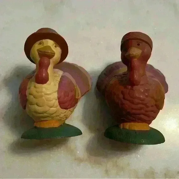 Vintage Avon Turkey Twosome Thanksgiving Salt and Pepper Shakers,Fall Decor,