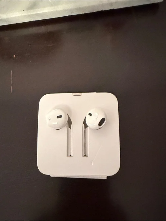 White Wired Earbuds in original packaging