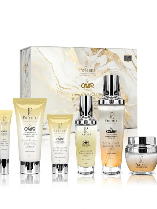 Prédiré Caviar Essence Skincare Set - Gold & Cream Moisturizer
