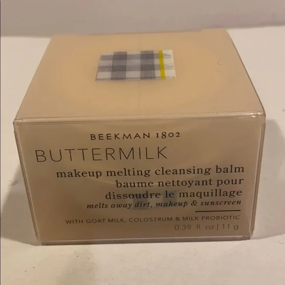 BEEKMAN 1802 Buttermilk Melting Cleansing Balm Travel Sz 0.38oz CLEAN BEAUTY NIB