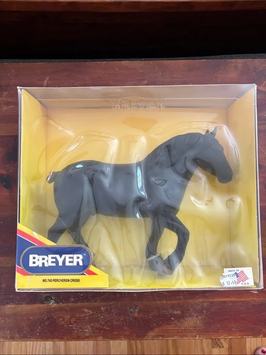 Breyer #740 Percheron Cross Horse Figurine in Black