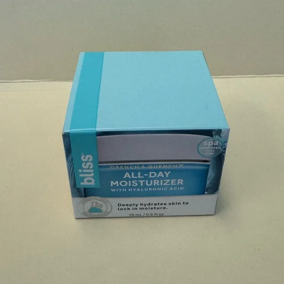 BLISS Drench & Quench Moisturizer W/ Hyaluronic Acid Travel Size 0.5oz NIB