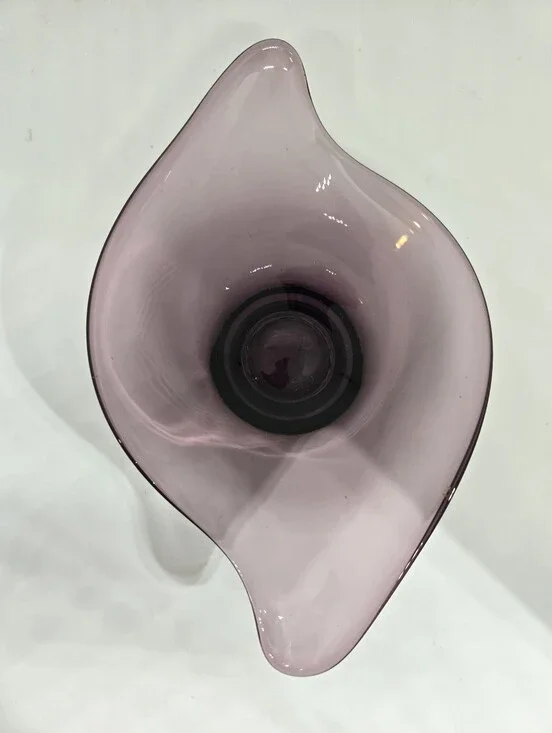 Vtg Viking Amethyst Epic Glass Console Bowl MCM