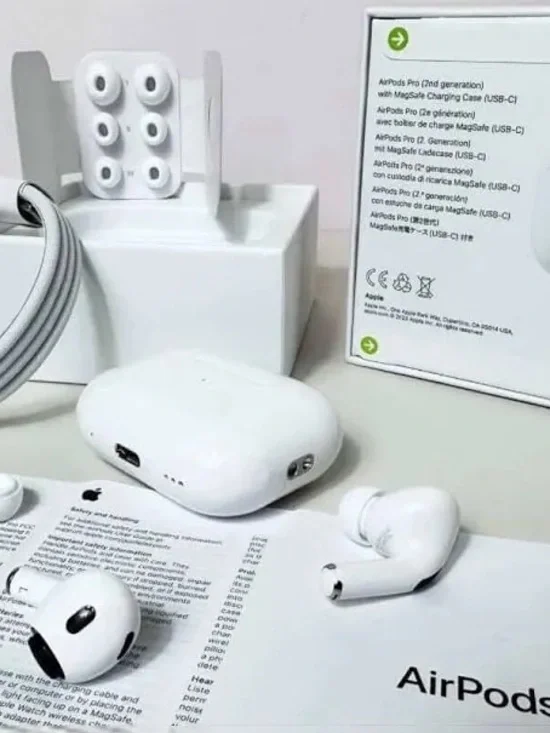 Apple White AirPods Pro 2 Wireless On-Ear Headphones