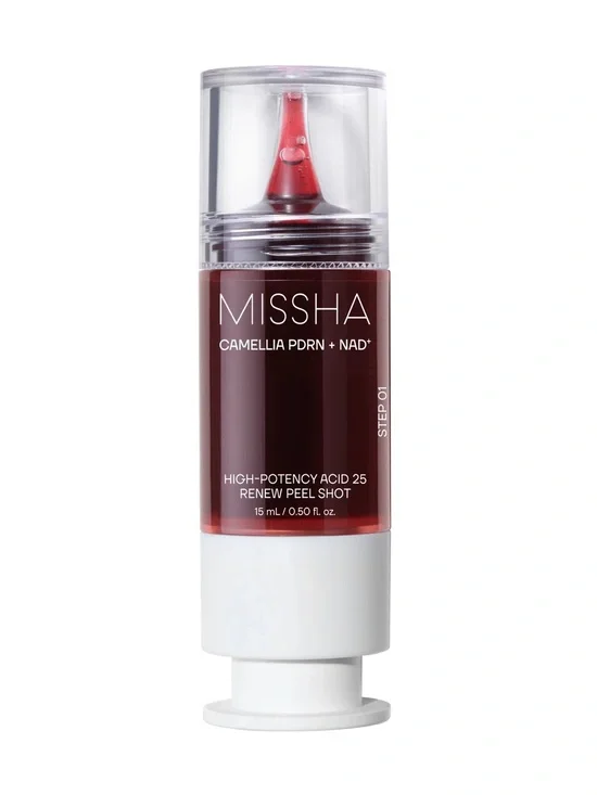 MISSHA NAD Renew Peel Shot 25 Camellia PDRN + NAD. 15 ml / 0.50 fl. / oz.  NIB