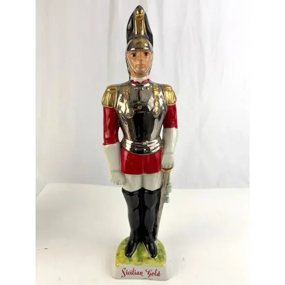 Vintage Italian Sicilian Guard‎ Ceramic Decanter 1960s Barware 18