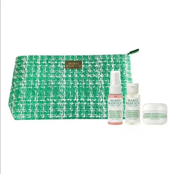 MARIO BADESCU 4p $50 Face Cleanser Spray Mask Bag NIB