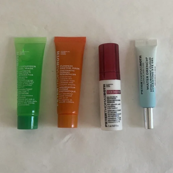 PETER THOMAS ROTH 4p Pumpkin Cucumber Gel Masks Quench Eye Gel Retinol Serum $30