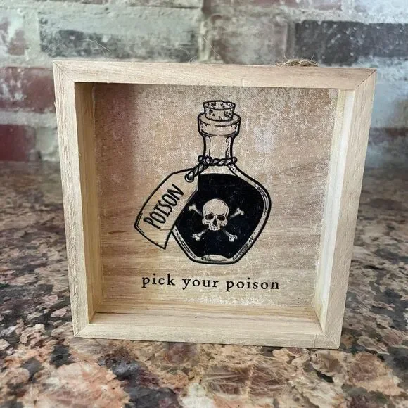 Pick Your Poison Square Shadow Box