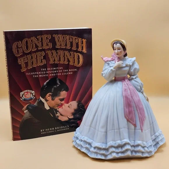 RARE Franklin Mint Melanie Wilkes‎ Porcelain Doll Gone With The Wind Book 1988