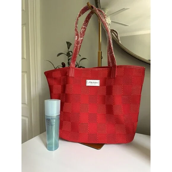 NIB Shiseido Pureness Balancing Softener Alcohol + Bonus Red Tote Discontinued