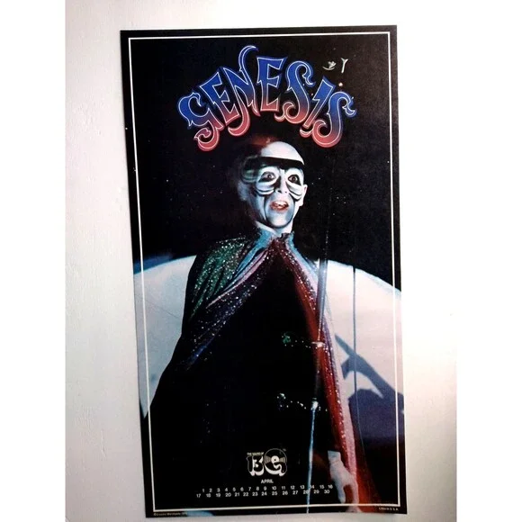GENESIS Vintage Rock Music Poster Peter Gabriel 50 Years Old The Rocking 1970's