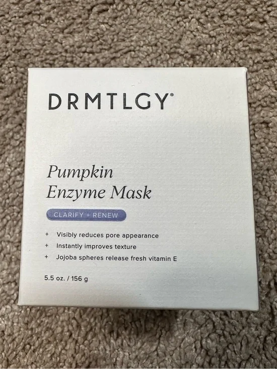 NIB DRMTLGY Pumpkin Enzyme Mask Full Size Enzyme Gentle Exfoliant $42