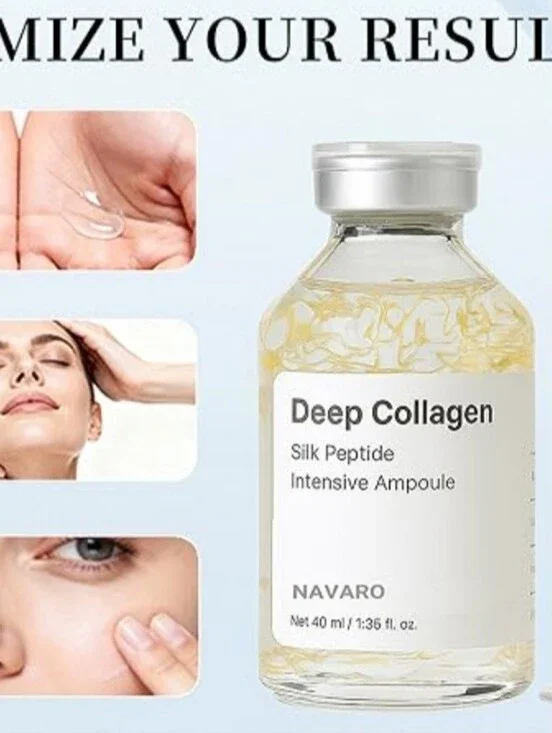 Navaro Deep Collagen Silk Peptide Intensive Ampoule - Light Yellow