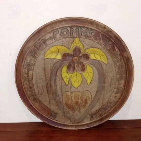 Haiti Wood Folk Art Plate - 