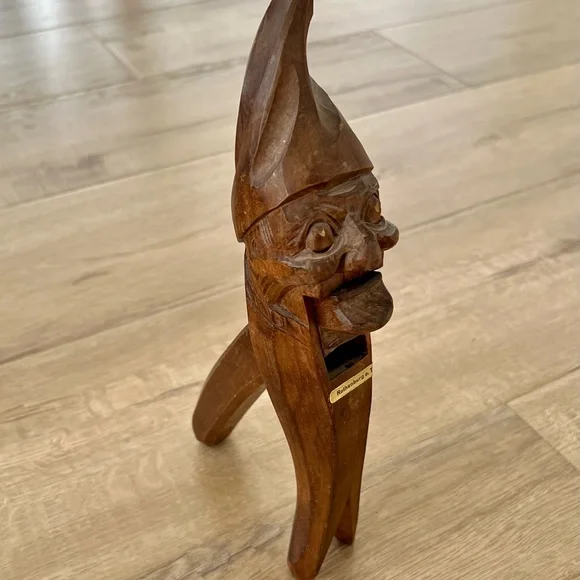 Vintage Rothenburg‎ Gnome Hand Carved Wooden Nutcracker