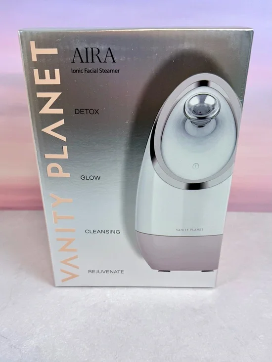 Vanity Planet Aira Ionic Facial Steamer — Pink and White