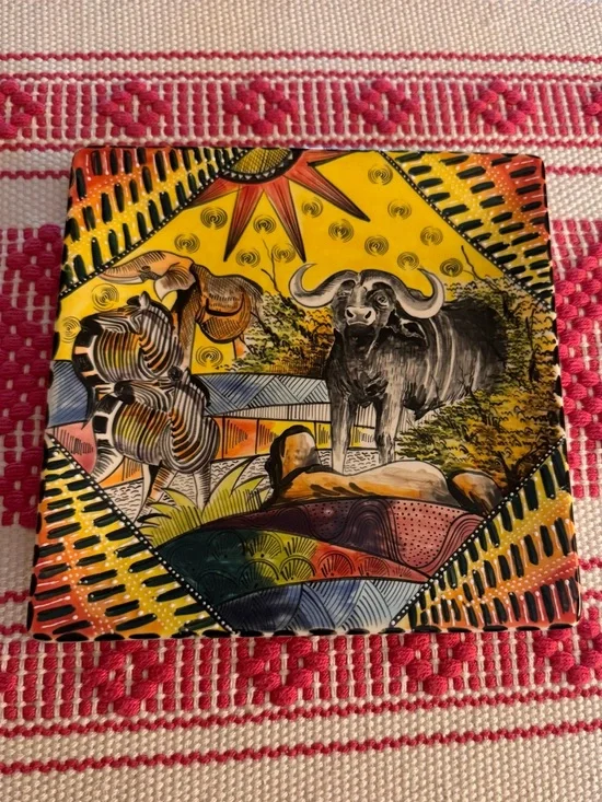 Penzo Zimbabwe square plate, nwt