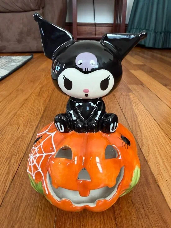 NWOT Blue Sky Clayworks Kuromi Pumpkin Halloween Figurine Sanrio