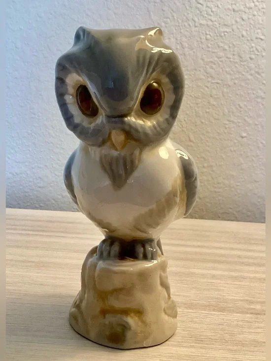Vintage Miguel Requena Spain Porcelain Owl Figurine Statue - IEC