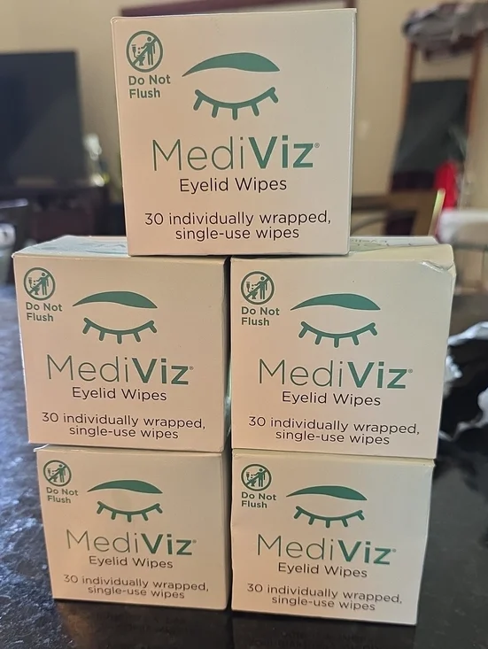 Eyelid Wipes - Soothing Teal (30 Individually Wrapped Wipes)