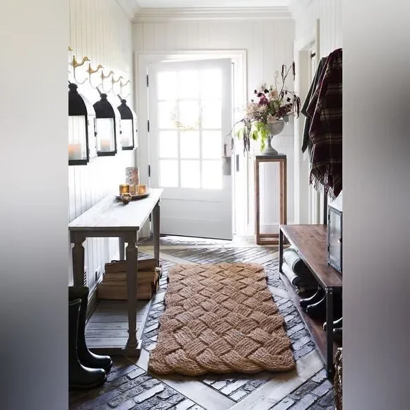 NEW Anthropologie Knot Weave Doormat EXTENDED
