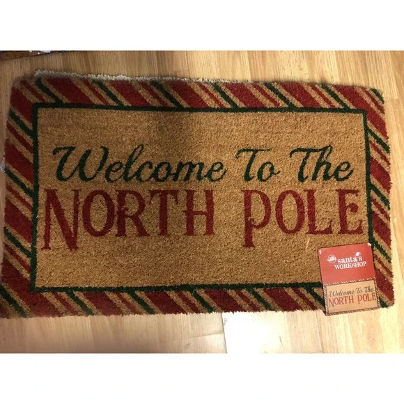Welcome to the North Pole Coir Door Mat 18x30‎ Winter Wonderland