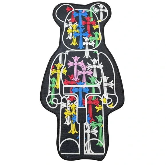 Bearbrick Gothic Cross Floor Mat‎ Rug Multicolor Black Streetwear Decor