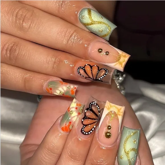 Colorful Butterfly Nail‎ Art