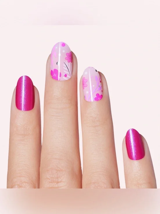 DASHING DIVA Gloss Ultra Shine Gel Nail Strips ~ FLEUR FLAIR ~ New in Box
