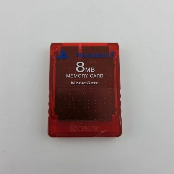 Sony PlayStation 2 PS2 Red 8 MB Memory Card MagicGate SCPH-10020 Tested‎