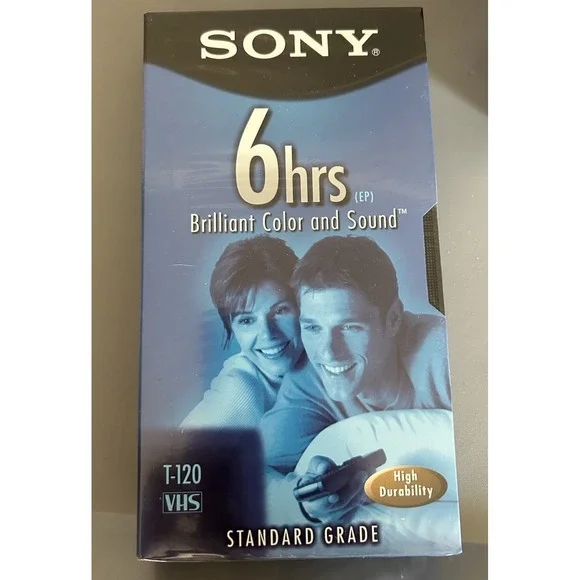 SONY BLANK VHS T-120 Video Movie Tapes NEW Sealed Standard Grade 3 pack 6 hour
