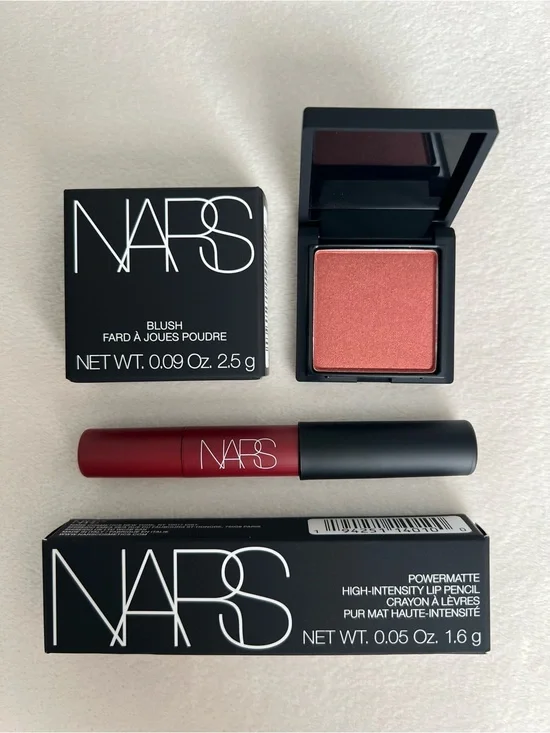 NARS 2 Piece Set - Lip Pencil Cruella 185 and Blush Orgasm Rush