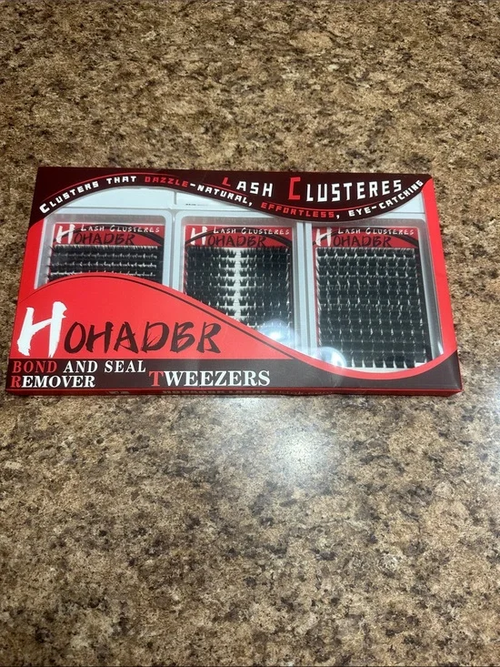 NWT HOHADBR Lash Clusters Tweezer Bond & Seal Remover Set