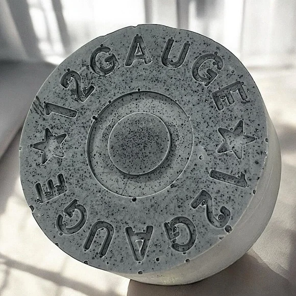 Sandalwood soap 12 gauge bullet handmade 3x3 inch & 5oz donkey milk& coconut oil