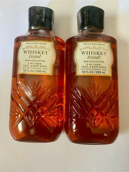 Bath & Body Works Whiskey Toast Men's 3-in-1 Hair Face & Body Wash - Amber Brown