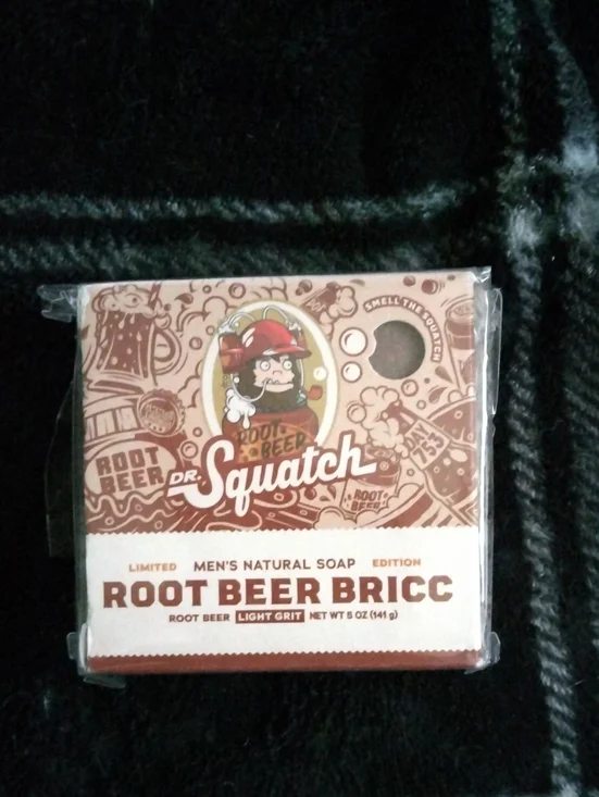Dr. Squatch Root Beer Bricc Men's Soap - Brown & Cream