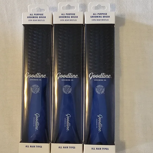 Pack of 3 Goodline Grooming Co. 100% Boar Bristle All Purpose Grooming Brush