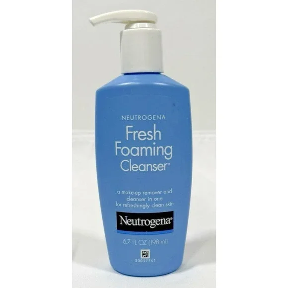 Neutrogena Fresh Foaming Cleanser Unisex 6.7oz Blue Makeup Remover Oil-Free